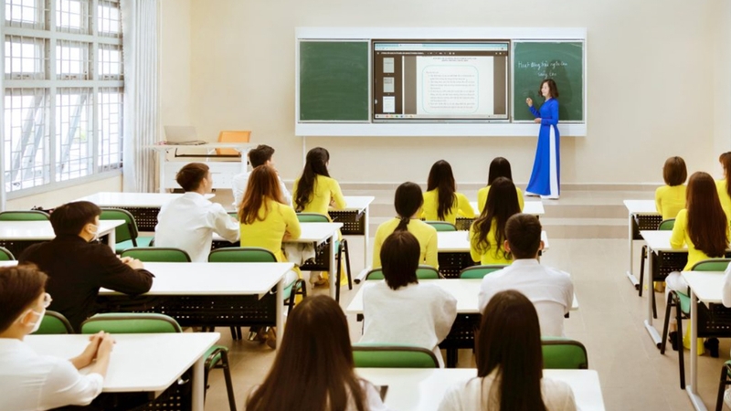 Khung cảnh một lớp học tại trường Đại học Đà Lạt