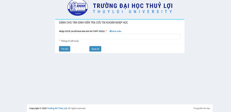 cổng nhập học Đại học Thủy lợi