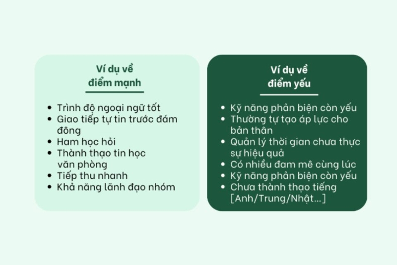Tầm quan trọng của điểm mạnh điểm yếu trong CV