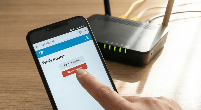 Khởi động lại bộ phát wifi
