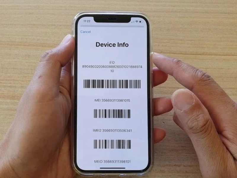 Đối chiếu số IMEI của thiết bị iphone
