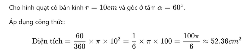 Diện tích hình quạt ảnh 4