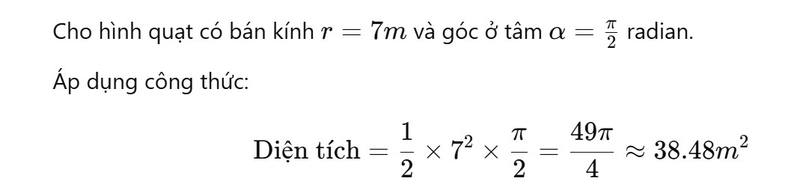 Diện tích hình quạt ảnh 5
