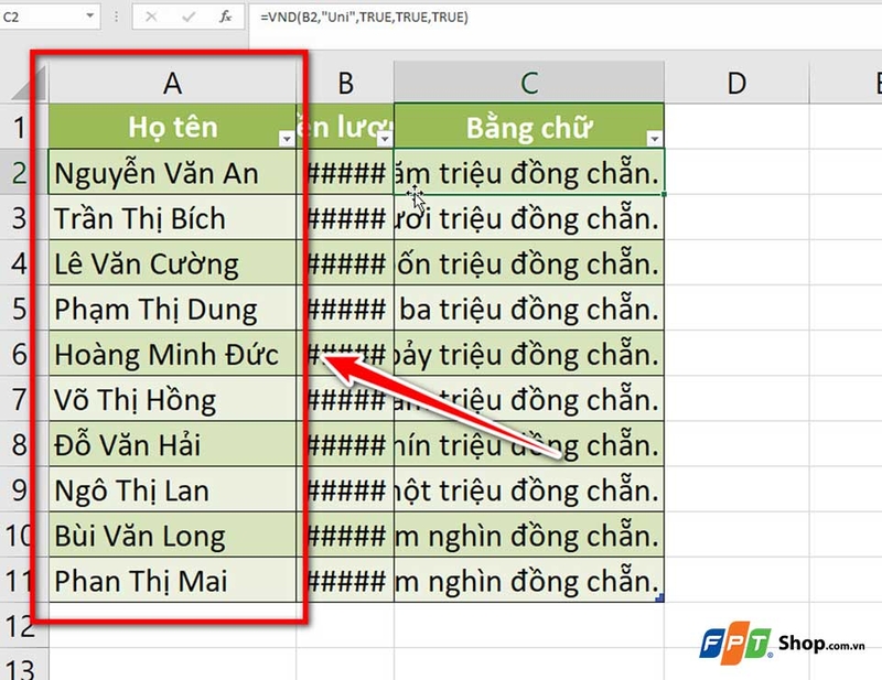 Cách chỉnh độ rộng tự động trên Excel - 07