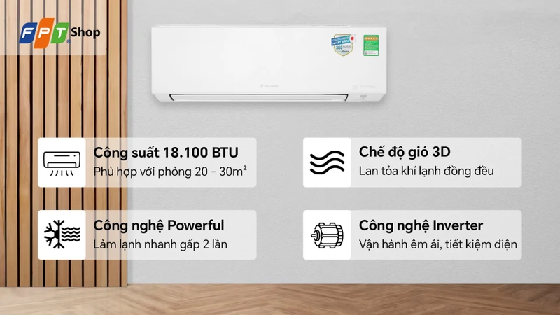 Điều hòa Daikin 18000 1 chiều hình 6