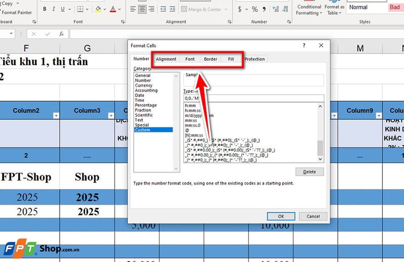 Định dạng ô trong Excel - 03