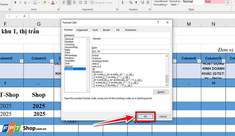 Định dạng ô trong Excel - 02