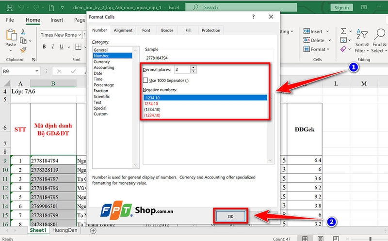 Cách định dạng số trong Excel - 05