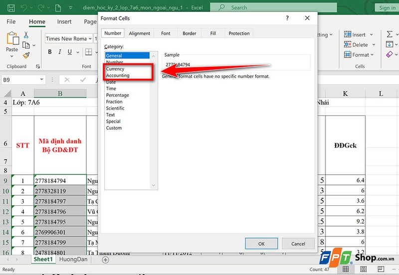 Cách định dạng số trong Excel - 06