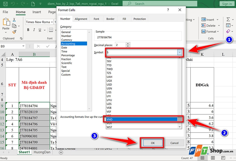 Cách định dạng số trong Excel - 07