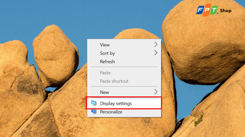 Chọn dòng Display settings