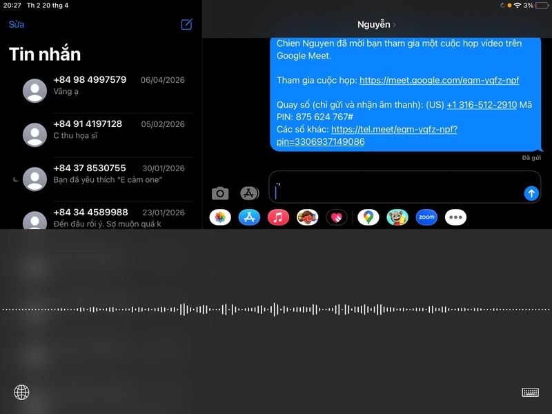 đọc chính tả văn bản trên iPad 4