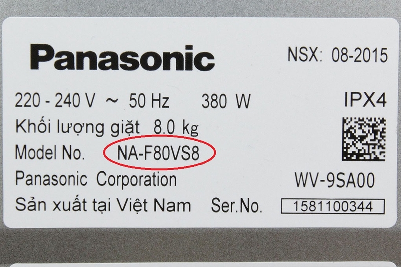 đọc tên máy giặt Panasonic 2