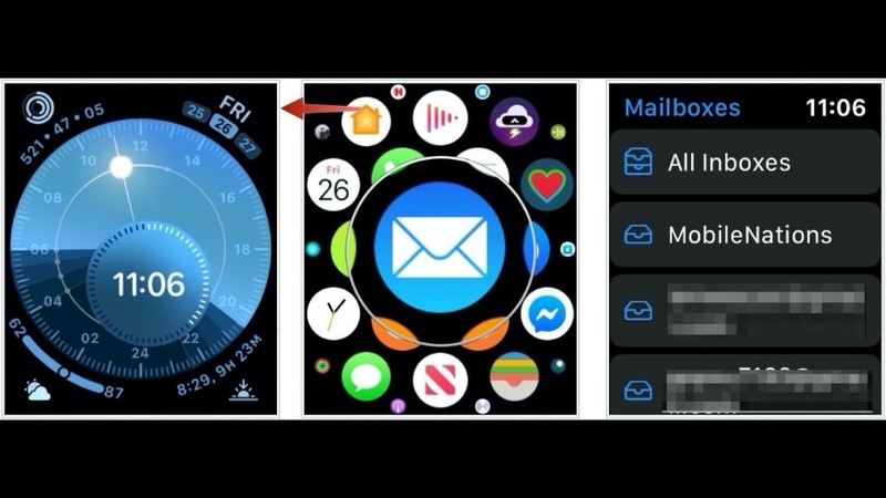 đọc thư trên Apple Watch 4