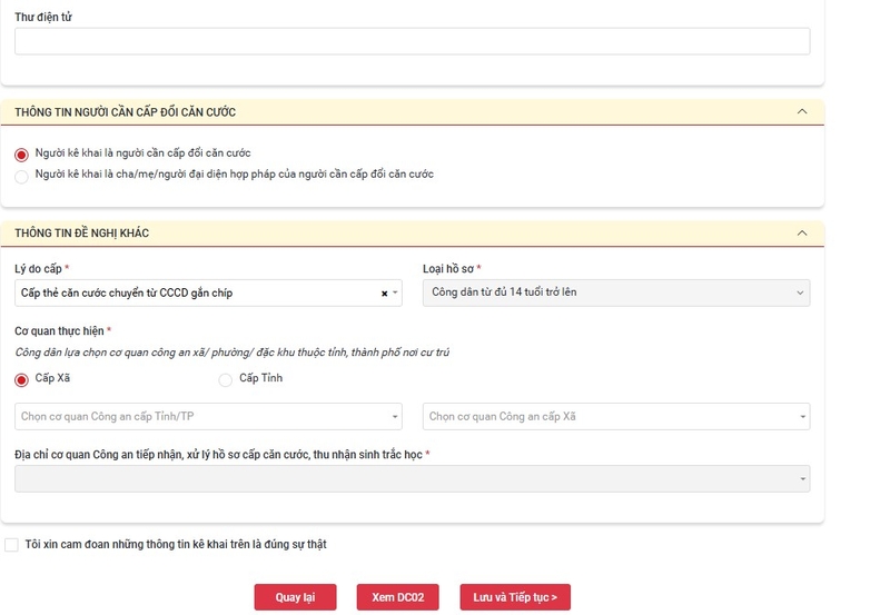 đổi cccd hết hạn online ảnh 4