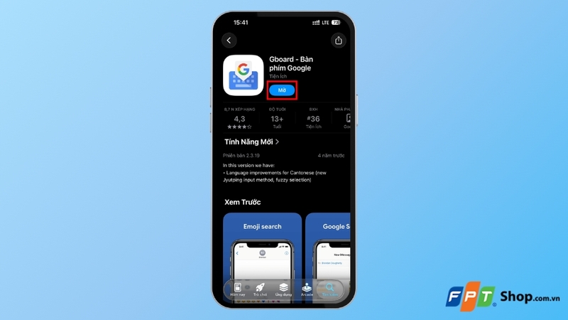 Tải ứng dụng Gboard về máy
