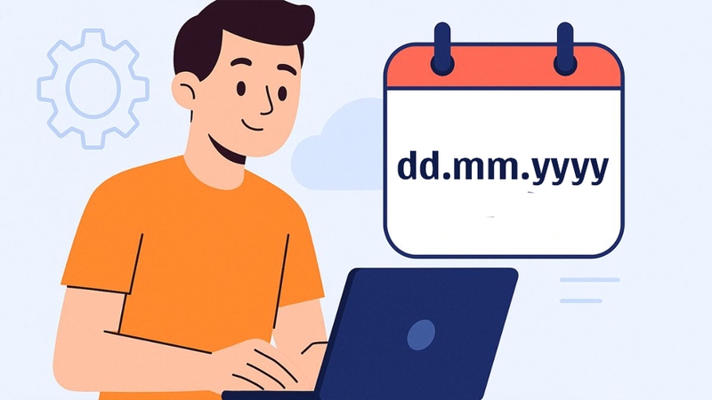 Định dạng ngày tháng sử dụng dấu chấm khá phổ biến