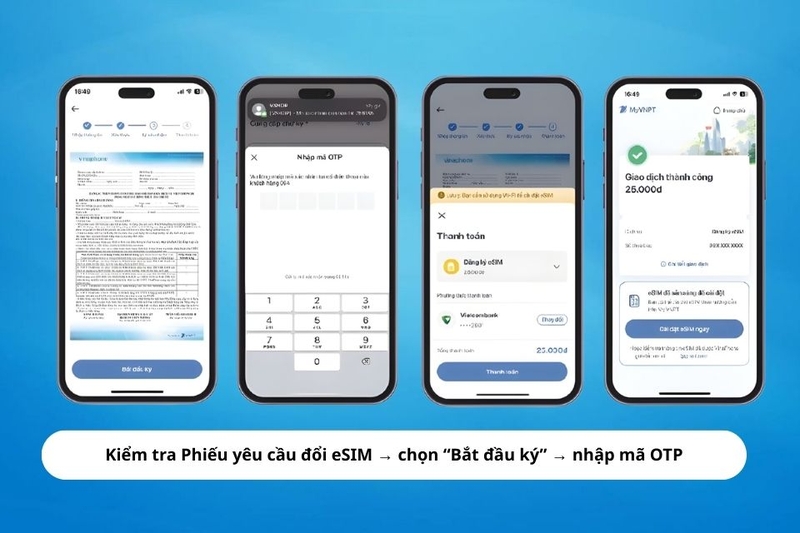 đổi eSIM VinaPhone online nhanh chóng qua ứng dụng My VNPT 4
