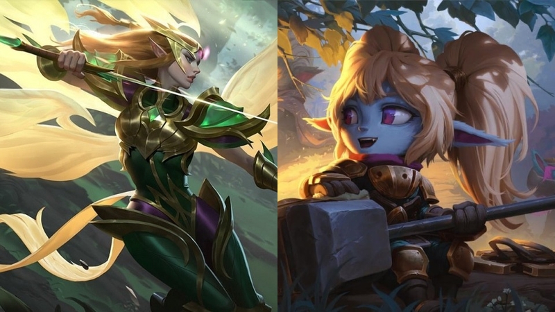 Ở đầu trận, bạn hãy tìm hai tướng 1 vàng là Kayle và Poppy