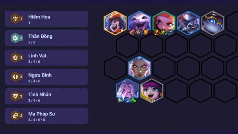 Khi chơi đội hình Thần Đồng, người chơi cần chú ý đến việc xếp tướng