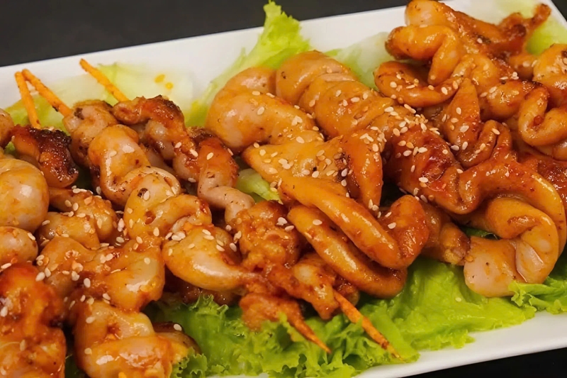 dồi trường nướng thơm ngon