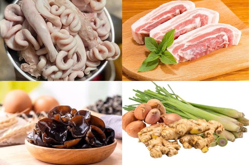 nguyên liệu dồi trường nướng