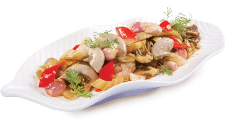 dồi trường xào chua ngọt 1