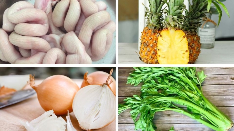 dồi trường xào chua ngọt 2