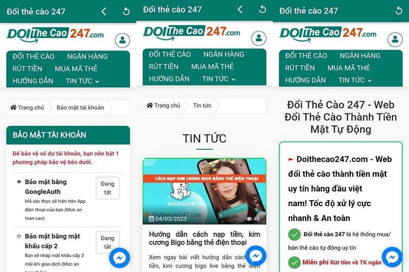 Những tính năng mà ứng dụng Doithecao247 cung cấp