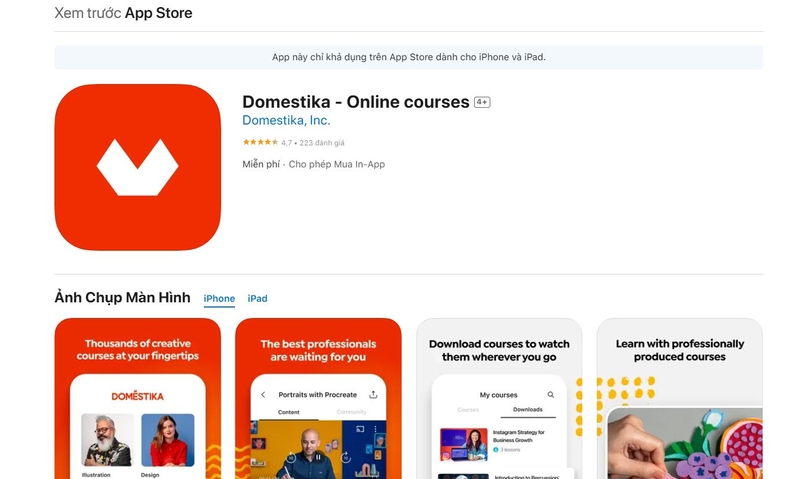 tai domestika cho ios