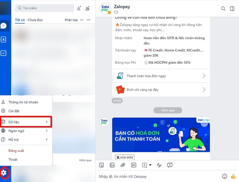 Cách dọn dẹp dữ liệu Zalo trên máy tính ảnh 1