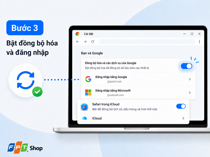 đồng bộ dữ liệu trên trình duyệt web 3