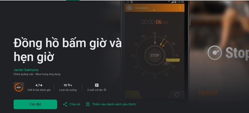 đồng hồ bấm giờ và hẹn giờ ảnh 1