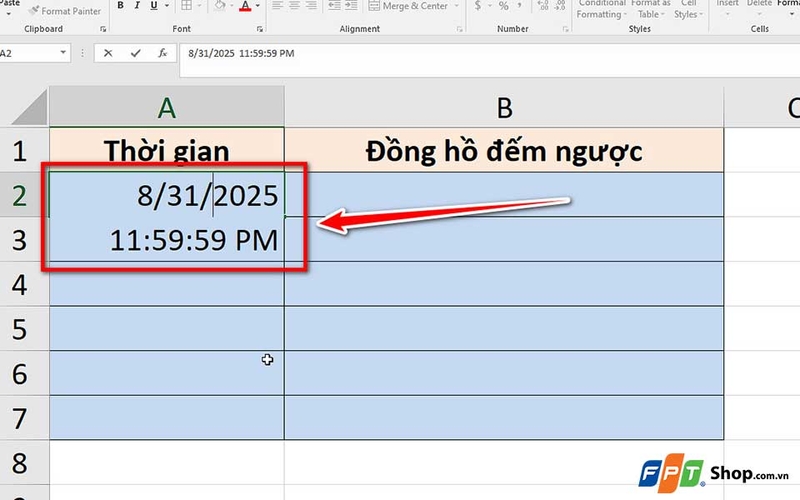 Tạo đồng hồ đếm ngược trong Excel - 08