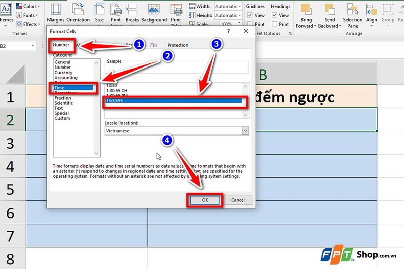 Tạo đồng hồ đếm ngược trong Excel - 06