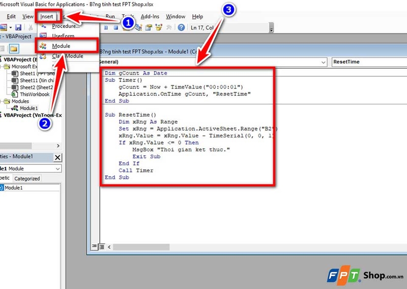 Tạo đồng hồ đếm ngược trong Excel - 03