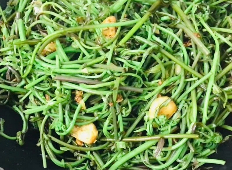 đọt choại xào tỏi ảnh 4