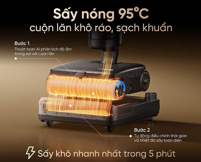 Máy hút bụi lau nhà không dây Dreame H16 Steam - hình 3