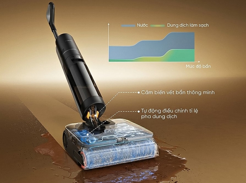 Máy hút bụi lau nhà không dây Dreame H16 Steam - hình 6