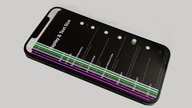 Dấu hiệu nhận biết điện thoại gặp lỗi sọc màn hình