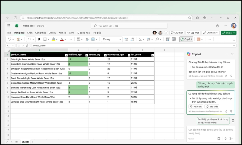 dùng AI để phân tích dữ liệu Excel 5