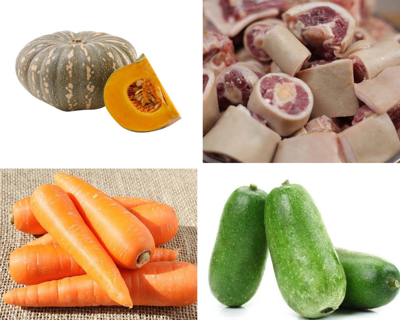 cách làm đuôi bò hầm bí đỏ 1