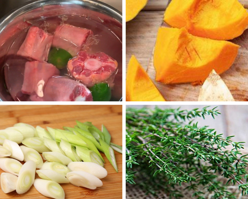 cách làm đuôi bò hầm bí đỏ 5