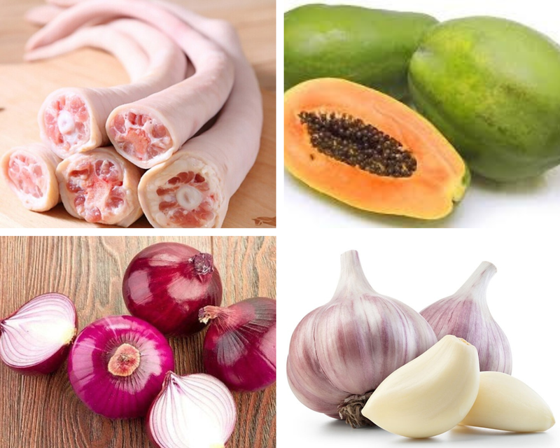 Đuôi heo hầm đu đủ (ảnh 1)