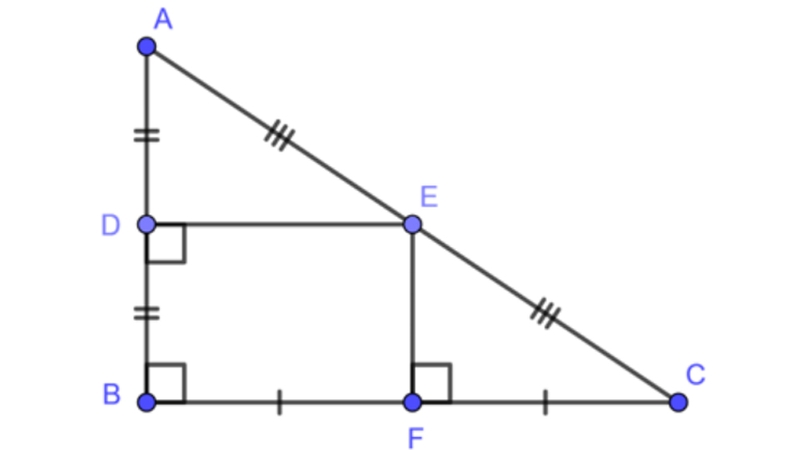 Đường trung trực trong tam giác vuông
