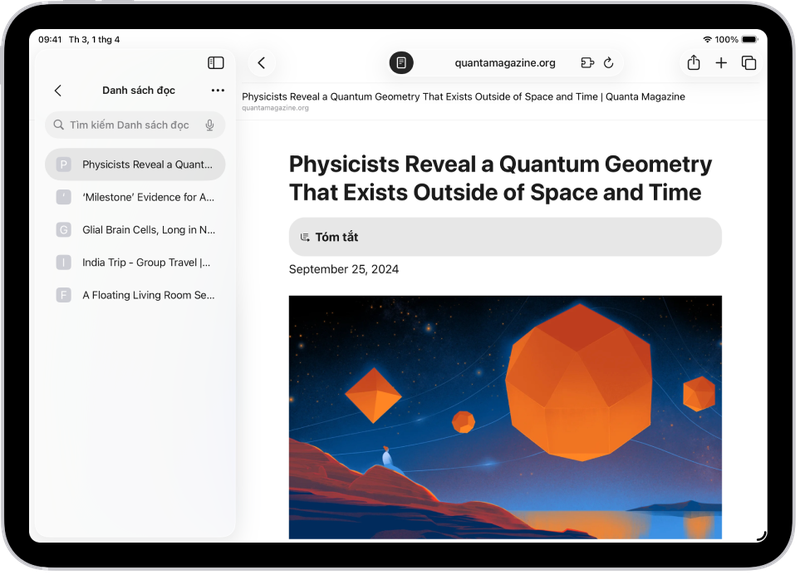 duyệt web riêng tư trong Safari trên iPad 7