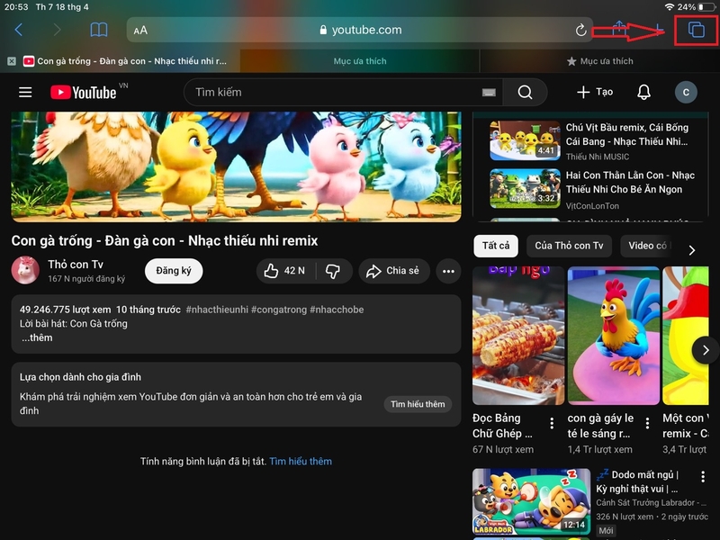 duyệt web riêng tư trong Safari trên iPad 3