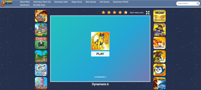 Cách truy cập và chơi Dynamons 6 trên trình duyệt web