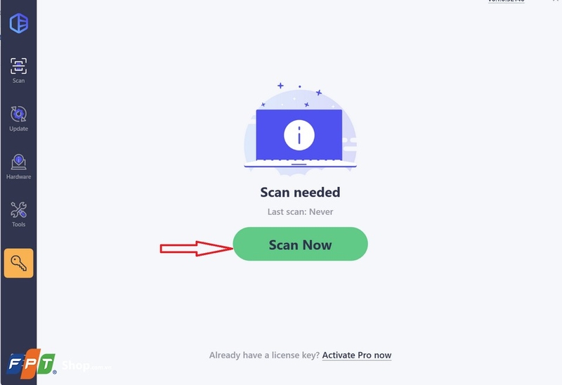 Tiếp tục truy cập vào mục Scan Now theo hướng dẫn