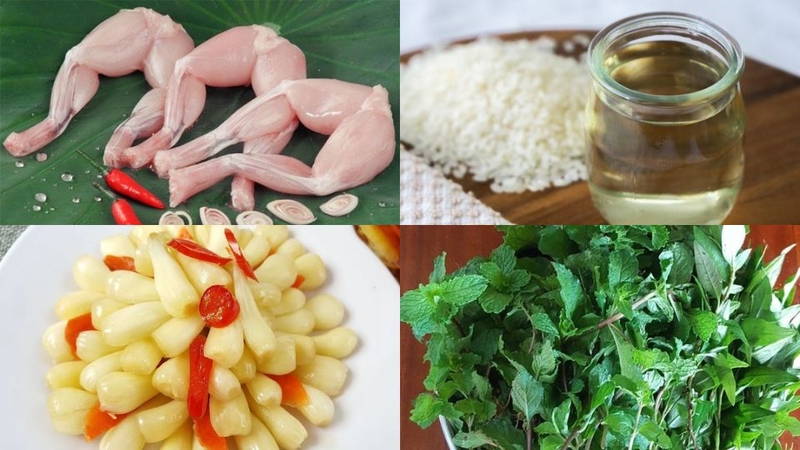 Nguyên liệu làm ếch xào chua ngọt